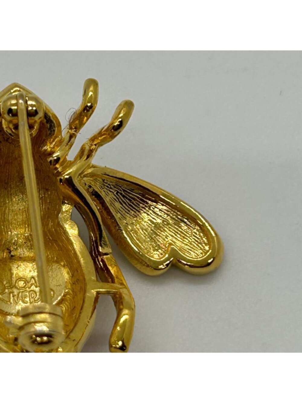 Joan Rivers Patriotic Bee Brooch Stats and Stripes Red White Blue Enamel America - Picture 8 of 12